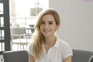 A woman in a white top and red plaid shorts posing for a picture.